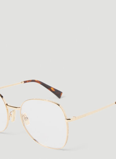 Miu Miu Wire Frame Glasses Gold lmu0253011