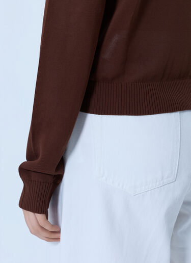 LN-CC® - GANNI: Light Cotton Argyle Cardigan - Brown GANNI Light Cotton Argyle Cardigan Brown gan0265019