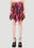 Jil Sander 플로럴 로고 플리츠 미니스커트 블루 jil0249004