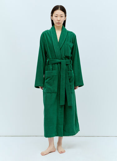 Tekla Terrycloth Classic Bathrobe Green tek0355013