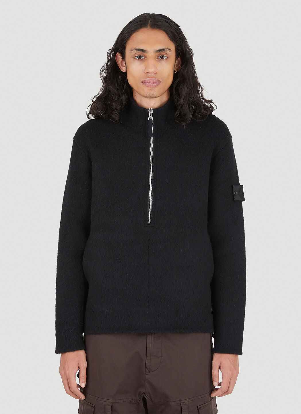 Stone island textured knit jacket sales