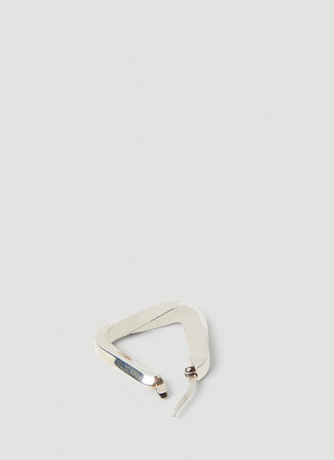 Bottega Veneta Triangle Cord Earrings Silver bov0249112