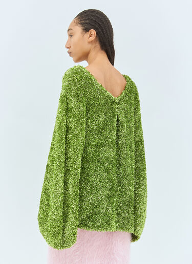 Dries Van Noten Metallized Sweater Green dvn0258024