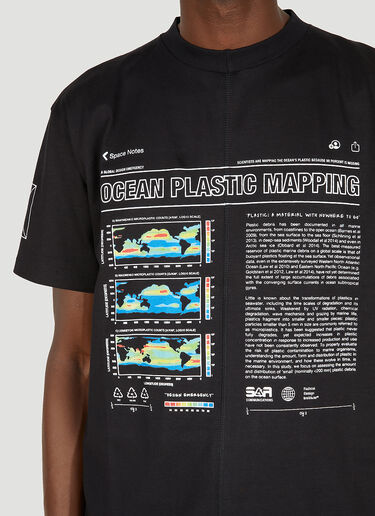 Space Available Ocean Plastic Mapping Tシャツ ブラック spa0348006