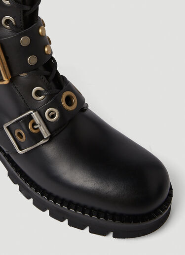 Vivienne Westwood 컴뱃 버클 부츠 블랙 vvw0249055