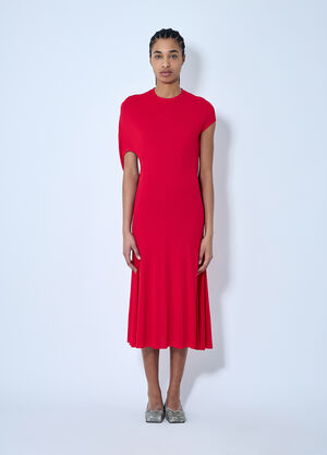 Jacquemus La Robe Salerno Midi Dress Red jac0260004