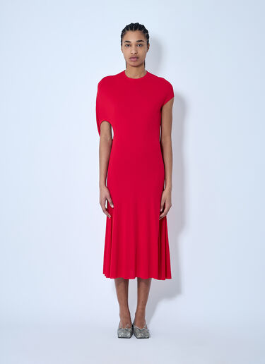 Jacquemus La Robe Salerno Midi Dress Red jac0260004
