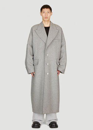 Dolce & Gabbana 双排扣羊毛大衣 灰色 dol0154001