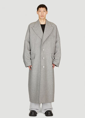 Dolce & Gabbana Double-Breasted Wool Coat Grey dol0154001