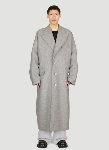 Dolce & Gabbana Double-Breasted Wool Coat Grey dol0154001