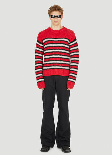 ERL Striped Knitted Sweater Red erl0150009