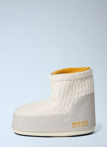 Moon Boot x GUEST IN RESIDENCE Icon Low Nolace Knit Boots Cream mbg0364003