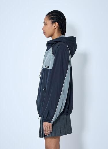 Miu Miu Technical Silk-Blend Hooded Jacket Black miu0260061