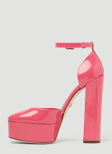 Dolce & Gabbana 메리 제인 광택 플랫폼 핑크 dol0249056