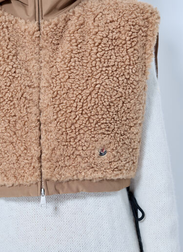 LN-CC® - Moncler: Sherpa Hooded Overlay - Camel Moncler Sherpa Hooded Overlay Camel mon0266008
