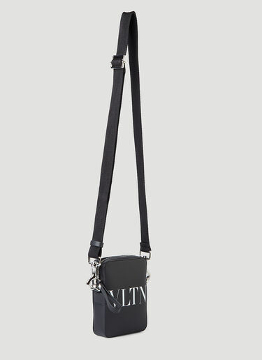 Valentino VLTN Logo Print Crossbody Bag Black val0145047