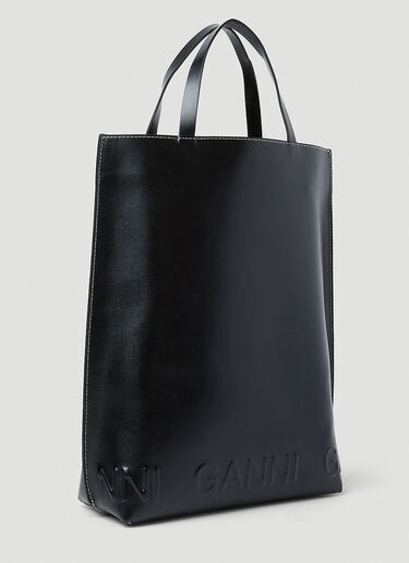 GANNI Banner Medium Tote Bag Black gan0253035