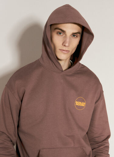 Boiler Room Logo Print Hooded Sweatshirt Brown bor0156018