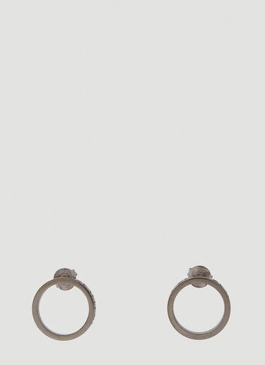 Number Engraved Circle Earrings Maison Margiela Number Engraved Circle Earrings Silver mla0249049