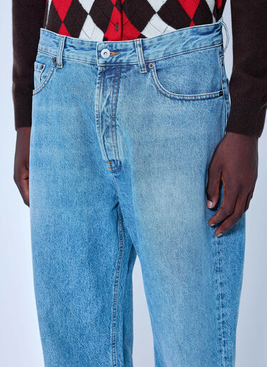 LN-CC® - Miu Miu: Five-Pocket Washed Denim Jeans - Blue Miu Miu Five-Pocket Washed Denim Jeans Blue miu0166022