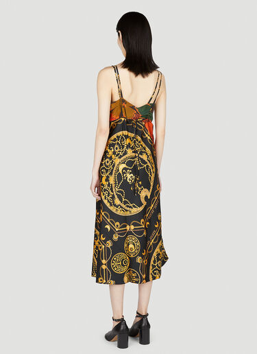 Marine Serre Print Satin Dress Black mrs0252003