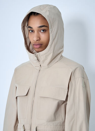 Moncler Peronne Long Parka Jacket Beige mon0260011