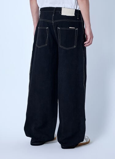 Story Mfg. Wide-Leg Denim Trousers Black mfg0166005