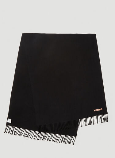 Acne Studios Fringe Wool Scarf Black acn0346017