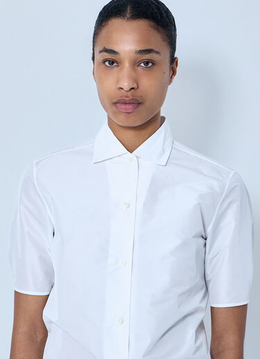 Jil Sander Short Sleeve Cotton Poplin Shirt White jil0264032