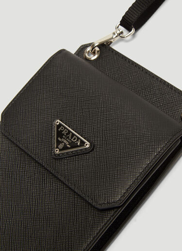 Prada Saffiano Leather Phone Case Black pra0135041