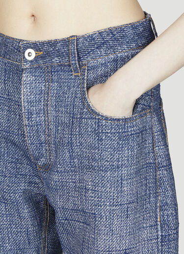 Bottega Veneta Denim Print Pants Blue bov0255001