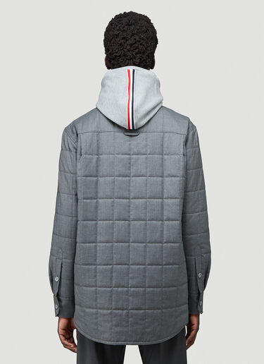 Thom Browne Downfill Shirt Jacket Grey thb0143020