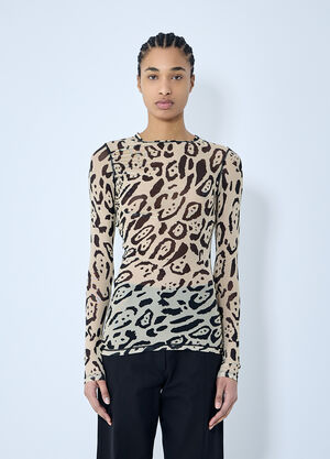 Sportmax Mesh Top Beige spx0259001