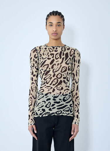 Sportmax Mesh Top Beige spx0259004