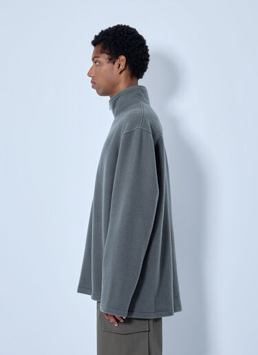LN-CC® - RIER: Fleece Polo Sweatshirt - Grey RIER Fleece Polo Sweatshirt Grey rrr0165008