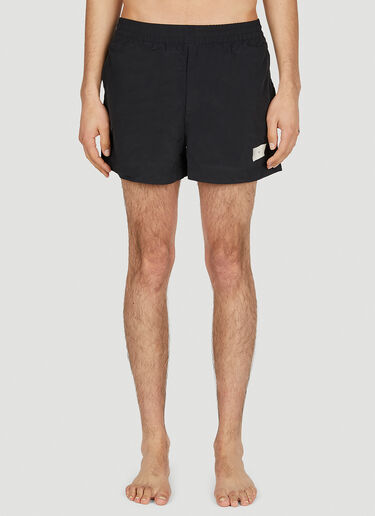 Y-3 Logo Print Swim Shorts Black yyy0152007