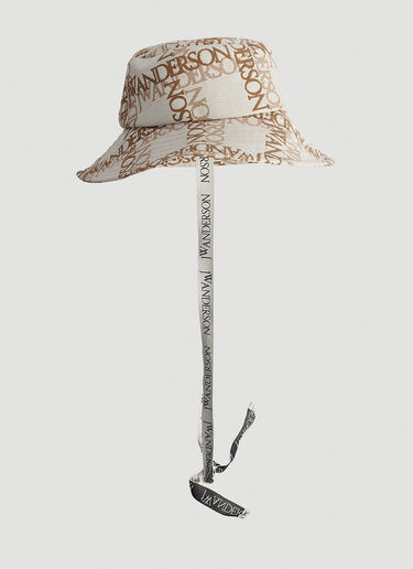 JW Anderson Asymmetric Bucket Hat Beige jwa0351012