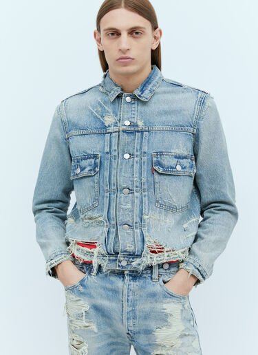 Type II Distressed Trucker Jacket Kenzo x Levi's Type II Distressed Trucker Jacket Blue klv0156008