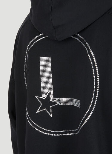 Lourdes ロゴフード付きスウェットシャツ ブラック lou0346003
