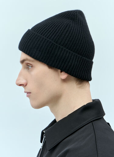 Burberry Ribbed Cashmere Beanie Black bur0155007