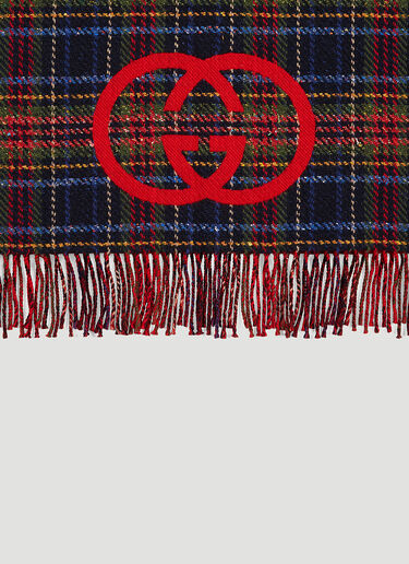 Gucci Interlocking G Tartan Blanket Blue wps0670168