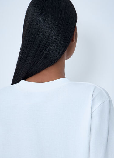 MM6 Maison Margiela Logo Motif T-Shirt White mmm0264007