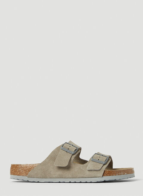 Birkenstock Arizona Suede Sandals White brk0352004