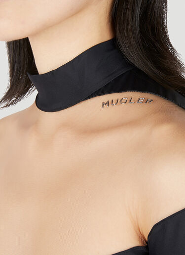 Mugler Cut Out Illusion Bodysuit Black mug0251033