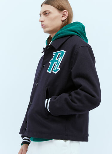 Aries Wool Varsity Jacket Black ari0154016