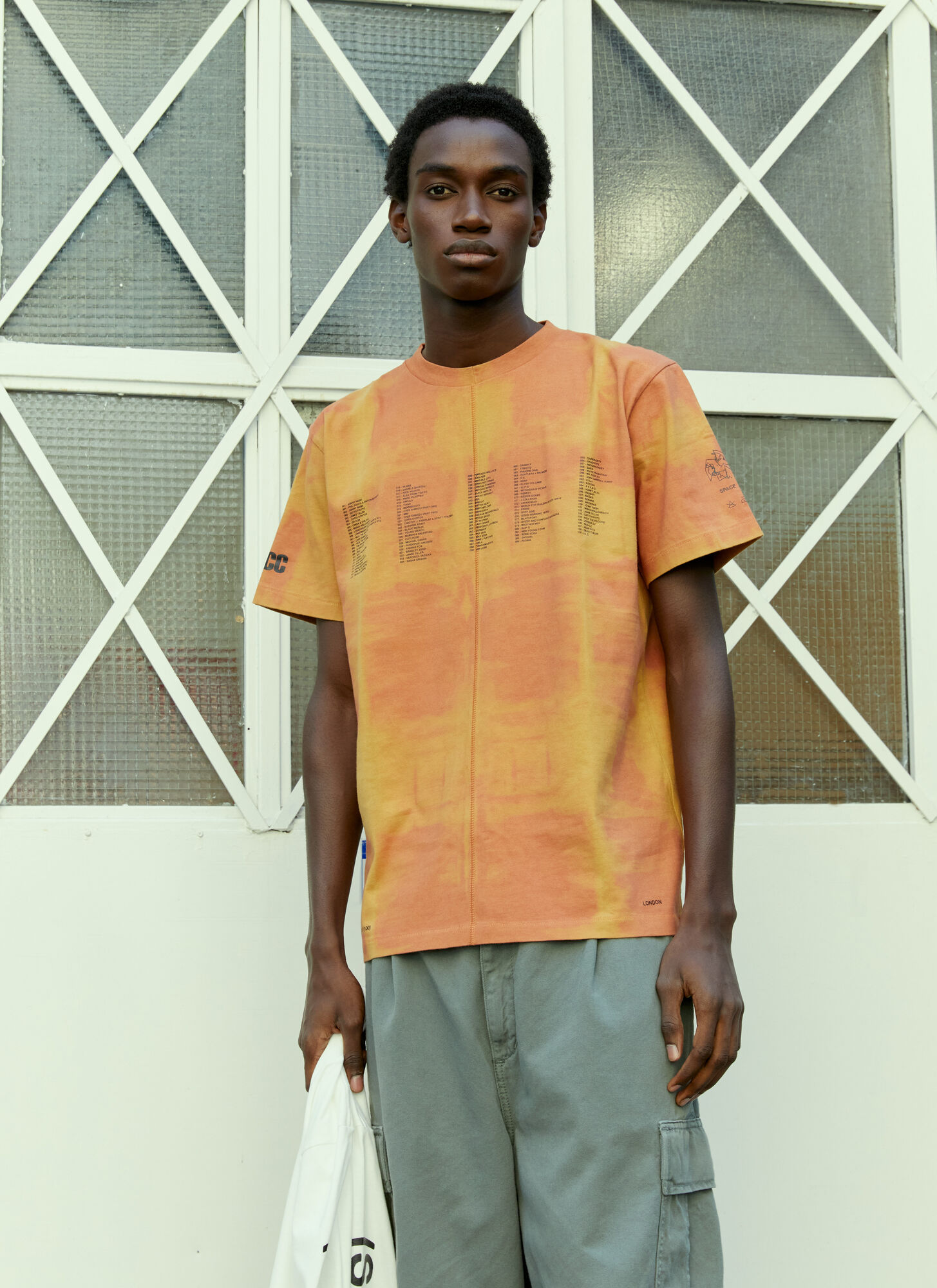 Shop Space Available X Ln-cc Store Mix T-shirt In Orange