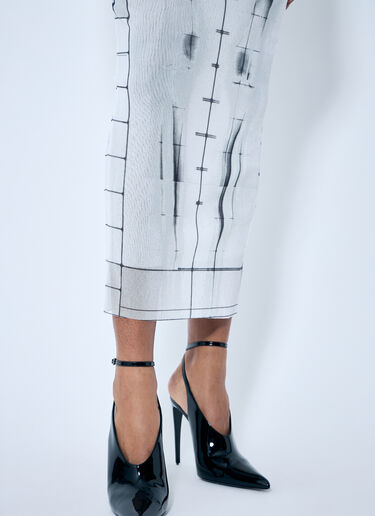 Jean Paul Gaultier Squeletor Mesh Midi Skirt Blue jpg0259018