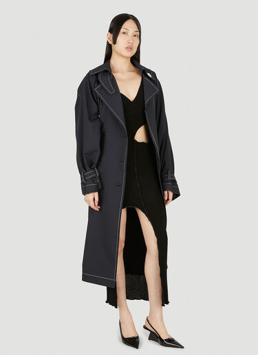 Oversize Trench Coat Ester Manas Oversize Trench Coat Black est0248006