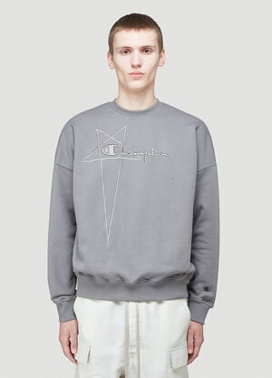 Rick Owens X Champion Pullover Sweatshirt Grey roc0144004