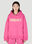Balenciaga Logo Embroidered Hooded Sweatshirt Beige bal0251027